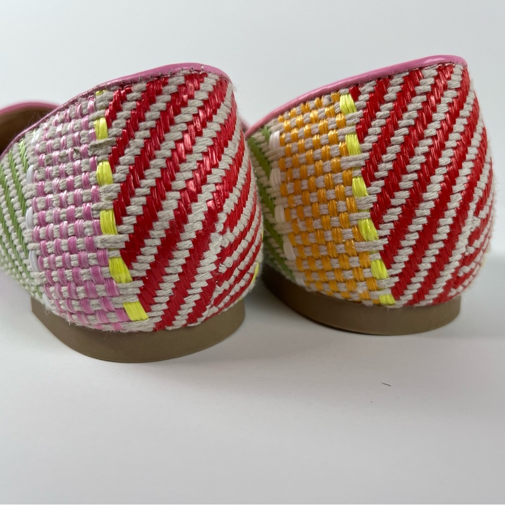 C Est 1946 Colorful Woven Multi Color Pointed Toe Flats size 10 New without Box - Picture 3 of 13